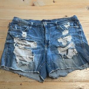 Distressed shorts